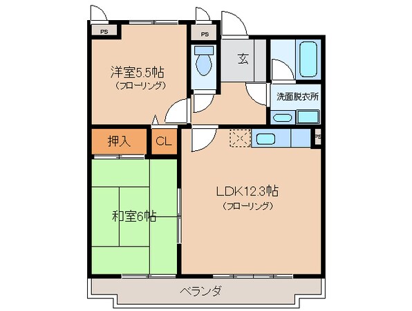 グランソレイユの物件間取画像